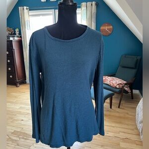 Women's over sized Teal Long Sleeve TopSize M